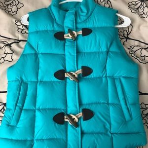 Blue vest with decor